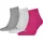 Quarter Socken 3 Paar Rosa 39-42