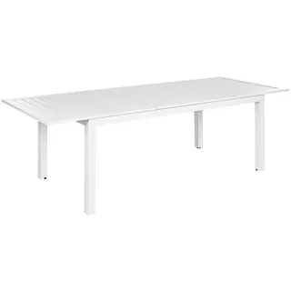 Beliani Gartentisch Ausziehbar 180-240 x 90 x 74 cm Weiß