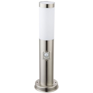LED Stehlampe, Edelstahl silber, Bewegungsmelder H 45 cm