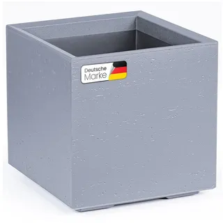 KONZEPT Pflanzkübel Großer auf Rollen, für außen, in Beton-Optik, mobil, recyceltem Material, ideal für Garten, Terrasse und Balkon grau