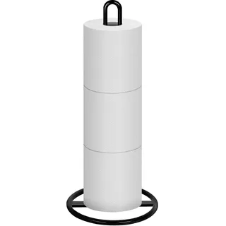 Schwarz Toilettenpapierhalter Stehend, OBODING, Klopapierhalter Stehend für die Aufbewahrung von 3-Rollen Toilettenpapier (Schwarz)