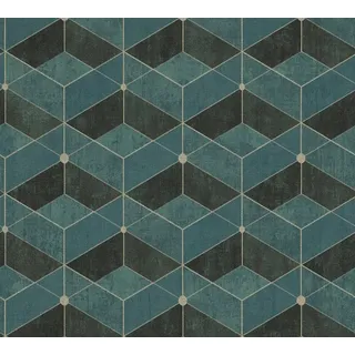 Living Walls Vliestapete Titanium 3 10 m 21 cm 382023 gold/grün/schwarz