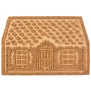 IB Laursen Türmatte eingeprägtes Weihnachtshaus, Fußmatte Weihnachten, 60 x 40 x 1.7 cm