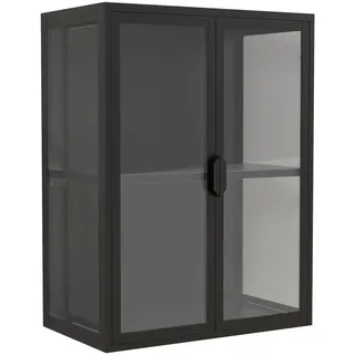 VCM Wandvitrine Flokas M 80 x 60 x 35 cm Schwarz
