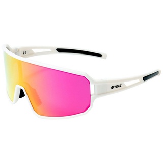 YEAZ Sportbrille SUNWAVE sport-sonnenbrille creme white/pink, Guter Schutz bei optimierter Sicht rosa