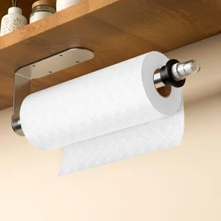 Gewtur Küchenrollenhalter mit Sprühflasche, Selbstklebend Küchenrollenpapierhalter Wand, Edelstahl Küchenroller Halter für Alle Küchenpapier
