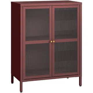 [en.casa] Sideboard Säkylä 84 x 64 x 35 cm Bordeauxrot