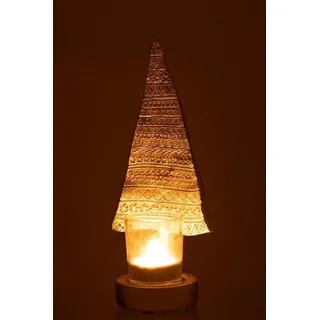 Famanu Kerzenhalter Weihnachtsbaum - Dekorativer Kerzenständer - Festliche Atmosphäre - Stabile Basis - Großformat - Silberfarben