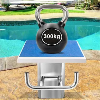 JXYQZD Pool Sprungbrett, Sprungbrett Aus Edelstahl 304 mit Rutschfester Oberfläche, Sprungbrett für Drinnen und Draußen, Inklusive Beschlägen, für Wettkämpfe