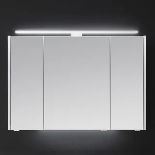 Pelipal Serie 6040 (Solitaire) Spiegelschrank 103,2 cm mit seitl. LED Profil, LED Aufsatzleuchte 90 cm SEEE00110-K444+ZALAUF90, Badmöbel, eiche ribbeck quer nachbildung