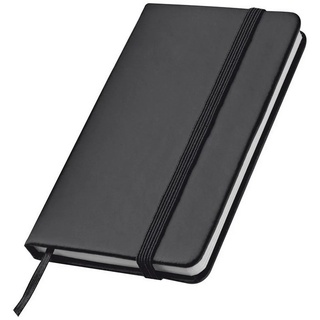 blank_book Notizbuch / Größe: A7+ (127x78mm) / PU Einband / 160 Seiten / Farbe: schwarz