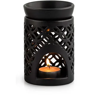 pajoma Duftlampe Nimo, Schwarz, aus Keramik, 12 x 12 x 12.5 cm