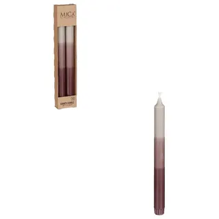 Mica Decorations Spitzkerze Mica Spitzkerze Dip-dye Stearin violett - 2 Stück rosa