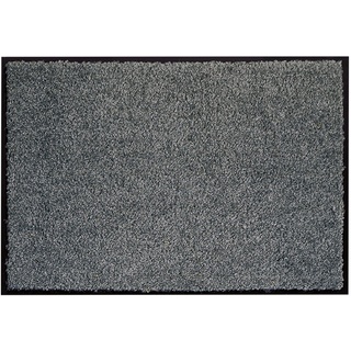 ASTRA Hochwertige Schmutzfangmatte - Fussmatte innen - bei 30° C waschbare Fußmatte - Rutschfester Läufer - Teppich Küche - Flur - grau 90x250 cm