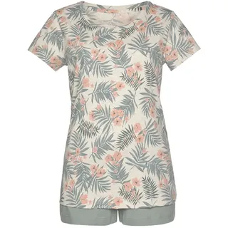 LASCANA Shorty Pyjama-Shorts jadegrün-bedruckt 40/42