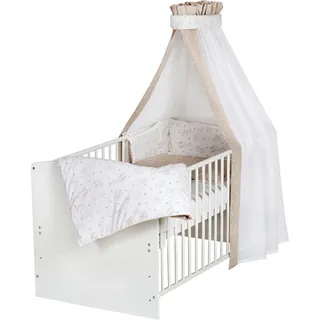 Schardt Babybett mit Ausstattung Classic White 70x140 cm, beige