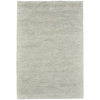 THEKO Wollteppich Hadj Uni, rechteckig, Höhe: 25 mm, echter Berber Teppich, reine Wolle, meliert, handgeknüpft beige|grau 200 cm x 300 cm x 25 mm