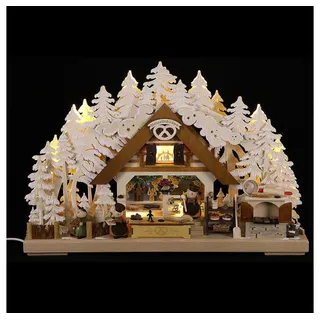 RATAGS Kunsthandwerk Schwibbogen 3D-Schwibbogen Molli-Weihnachtsbäckerei mit Raureif (43x30cm) von RATA