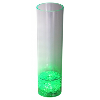 LED-Highlights Led Glas Becher Longdrinkglas 300 ml Led Farbwechsel bunt mit Batterie wechselbar Bar Kunststoff Trinkglas beleuchtet Cocktailglas Leuchtglas