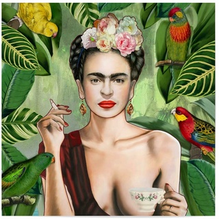 artboxONE Poster 60x60 cm Natur Frida Kahlo Con Amigos - Bild Frida Botanical botanisch