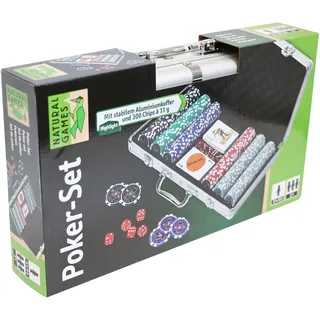 Vedes Natural Games Poker-Set im Aluminiumkoffer 300 Chips