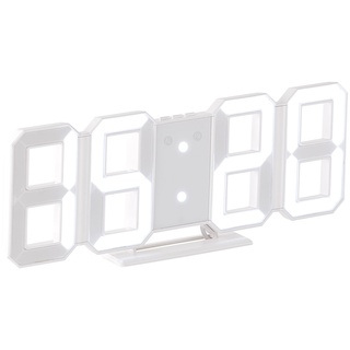 Digitale Jumbo-LED-Tisch- & Wanduhr, 3D, Wecker, dimmbar, 28 cm