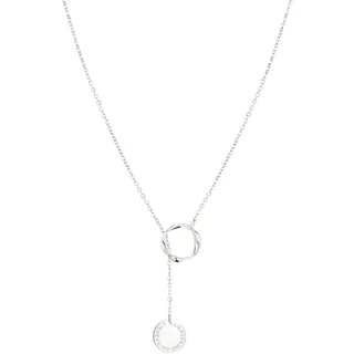 LIEBESKIND BERLIN Damen Infinity Schmuck – Elegante Ketten und Armbänder mit organisch geformten Infinity-Anhängern aus Edelstahl – Größenverstellbar in verschiedenen Farben - 2 verschlungene Ringe
