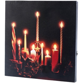 LED-Leinwandbild "Advent" mit Kerzenflackern, Fernbedienung