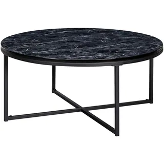 KADIMA DESIGN Schwarz Holz Rund 80 x 35 cm