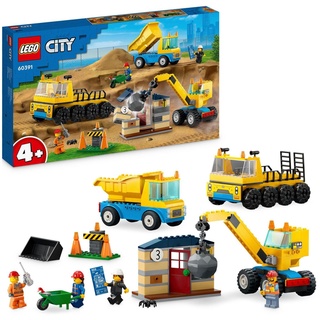 LEGO® Konstruktionsspielsteine Baufahrzeuge und Kran mit Abrissbirne (60391), LEGO® City, (235 St), Made in Europe bunt