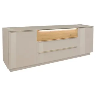 Mäusbacher TV-Lowboard Nova Glas Beige Kaschmir