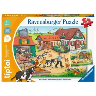 Ravensburger tiptoi - Puzzle für kleine Entdecker: Bauernhof, Puzzle für Kinder ab 3 Jahren, für 1 Spieler
