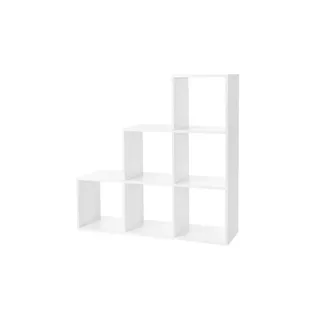 VASAGLE Bücherregal 97,5 x 29 x 97,5 cm Weiß