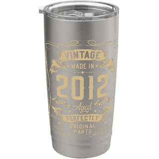 Vintage 2012 14yr 14th Birthday Gifts for Boys 14 Years Old Doppelwandiger Edelstahl-Thermobecher