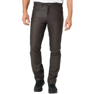 Ross & Cole Lederhose zeitlose Lederstruktur braun 27