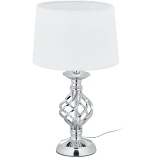 Relaxdays Tischlampe Silber 3 St.