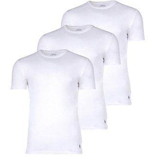 POLO RALPH LAUREN Herren T-Shirts, 3er Pack - CREW 3-PACK-CREW UNDERSHIRT, Rundhals, Baumwolle Weiß 2XL