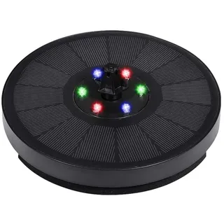 TOPINCN Solar Springbrunnen 3W Vogeltränke Springbrunnen Pumpe Verbesserte Glasscheibe Solarbetriebene Wasserfontänen mit Farbigen LED-Leuchten für Kleine Teiche Im Garten, Außenpool,
