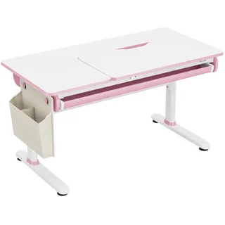 [en.casa] Kinderschreibtisch Kuosa Pink / Weiß