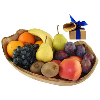 Olivenholz-erleben Obstschale, Massivholz, (Set), Jede Schale ist ein Unikat mit einzigartiger und natürlicher Maserung braun