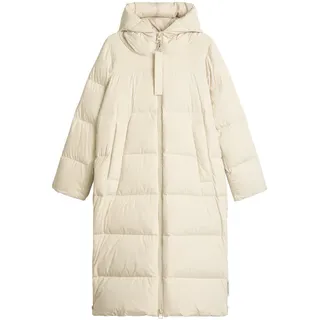 Daunenmantel MARC O'POLO, Damen, Gr. 36, beige (smokey sands), Obermaterial: 100% Polyester. Futter: 100% Polyamid. Wattierung: 80% Daunen, 20% Federn, Mäntel Daunenmantel, mit 2Way-Zip und seitlichen Reißverschlüssen