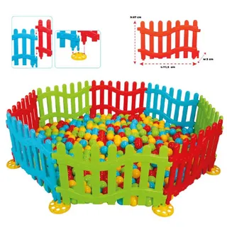 Pilsan Laufstall, Mehrfarbig, Kunststoff, Achteckig, 136x44x136 cm, Babymöbel, Laufstall Baby