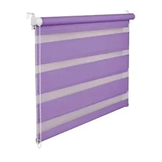 KS Handel 24 DOPPELROLLO DUOROLLO 100 cm BREIT 150 cm LANG LILA VIOLETT INKL. SEILZUG FENSTERROLLO KLEMMROLLO Jalousie