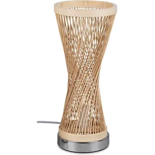 Formano Tischlampe gedreht Holz Beige