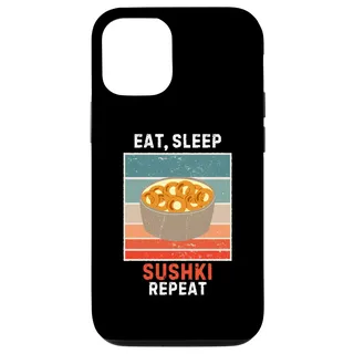 Hülle für iPhone 13 Pro Retro Eat, Sleep Sushki Repeat, Vintage-Sushki-Food-Liebhaber