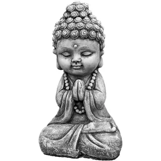 stoneandstyle Steinfigur, Grau, Stein, Religion/Spiritualität, 14x24x10 cm, Dekoration, Skulpturen & Dekoobjekte, Buddha Figuren