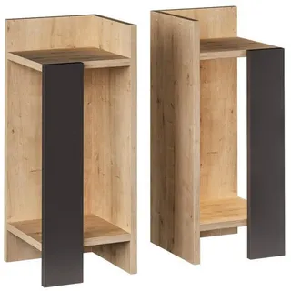 CaliCosy Nachtschrank Elos 27 x 27 x 60 cm Schwarz