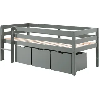 Vipack Spielbett Pino 90 x 200 cm Kiefer grau lackiert