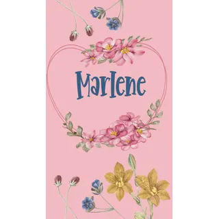Marlene: Schönes Geschenk Notizbuch personalisiert mit Namen Marlene, perfektes Geburtstag für Mädchen und Frauen 6x9 Zoll,110 Seiten