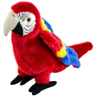 Teddys Rothenburg Kuscheltier Vogel Papagei rot 24 cm stehend Plüschvogel